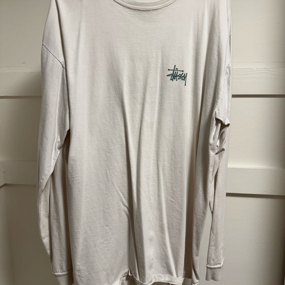 Stussy Men's Cream Long Sleeve Shirt